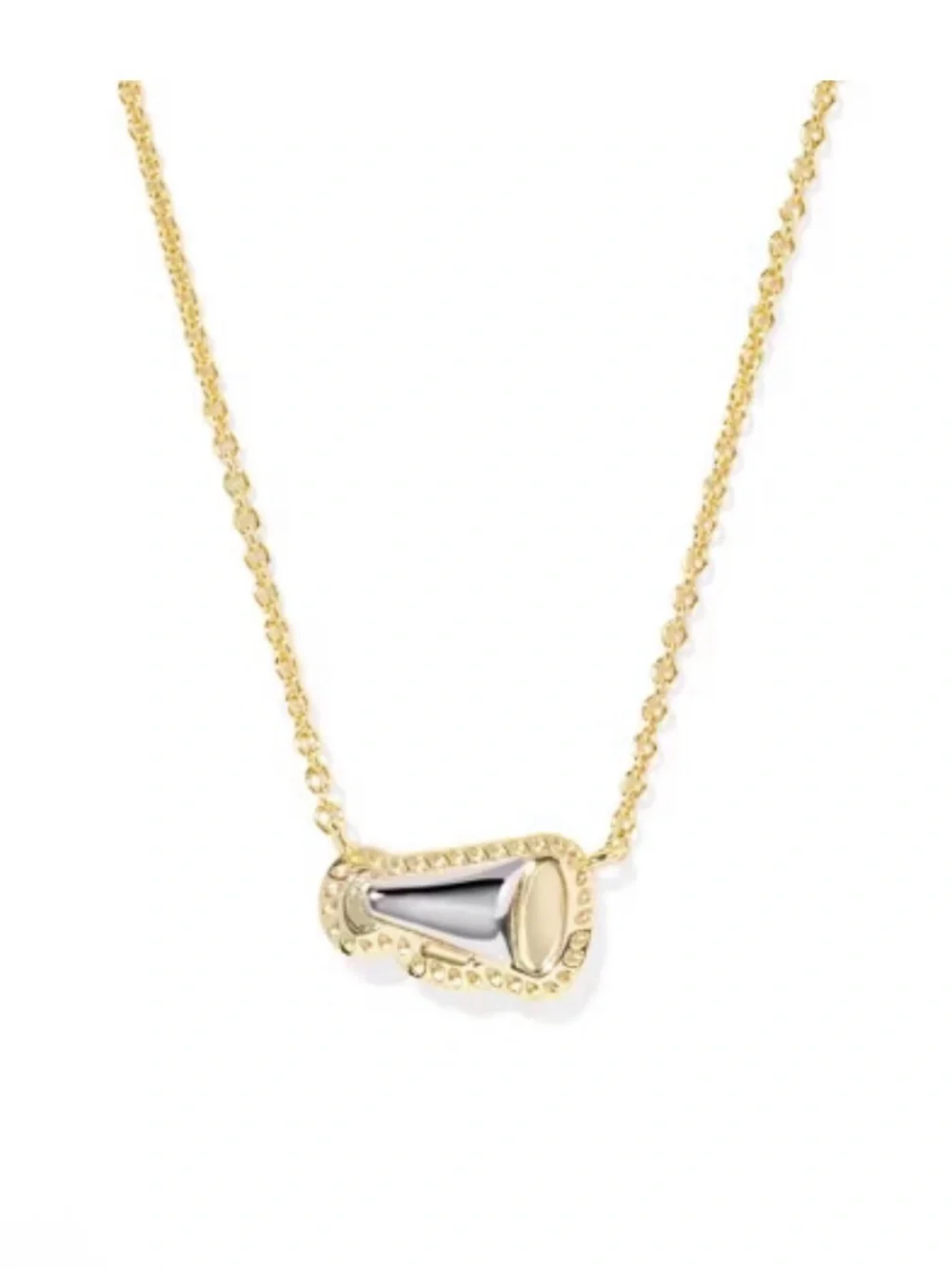 Kendra Scott Metal Cheer Pendant Necklace - Gold/Silver nwt #cheer #kendrascott